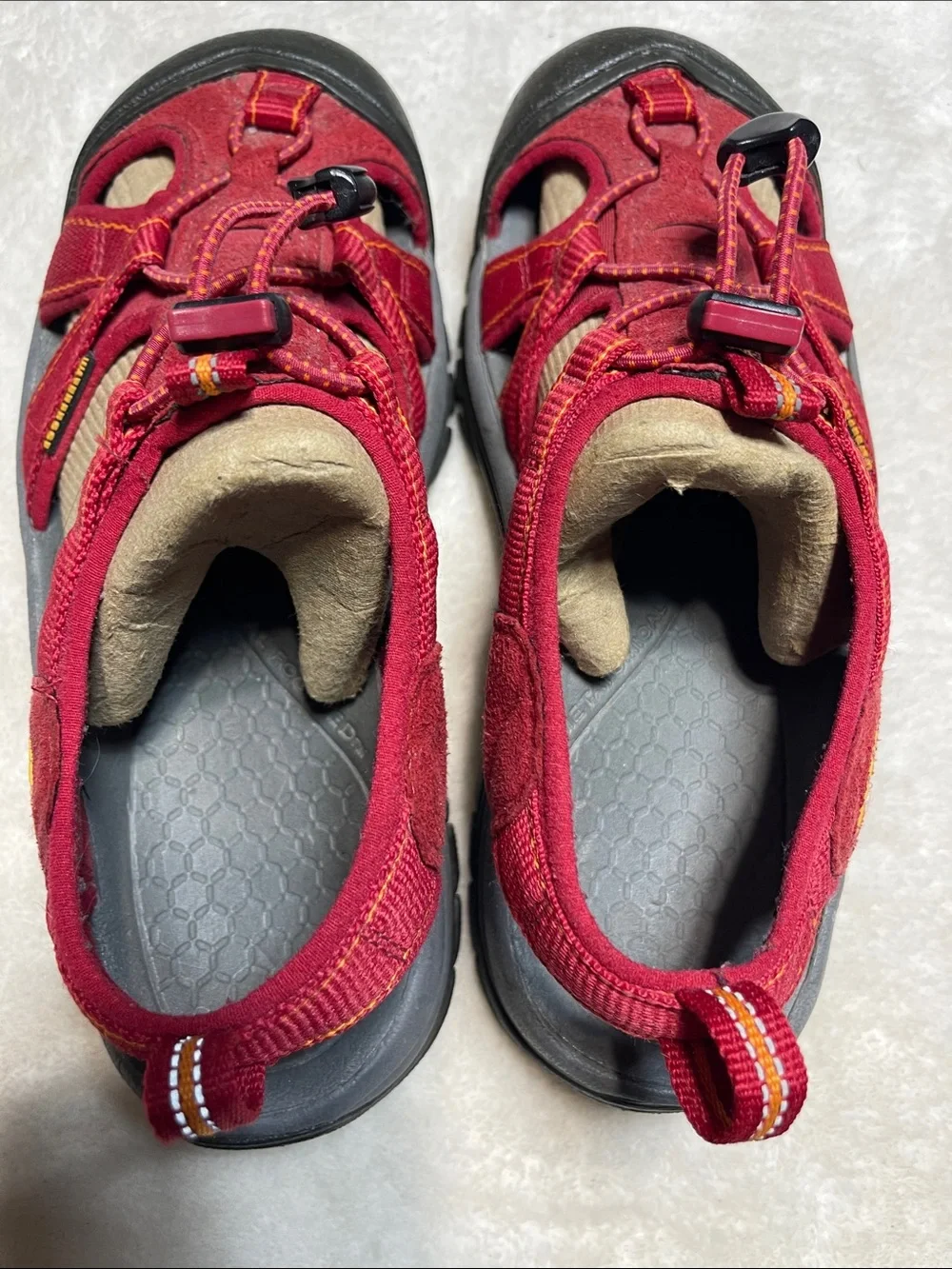 Keen Women's Red and Tan Sport Sandals Size 6.5